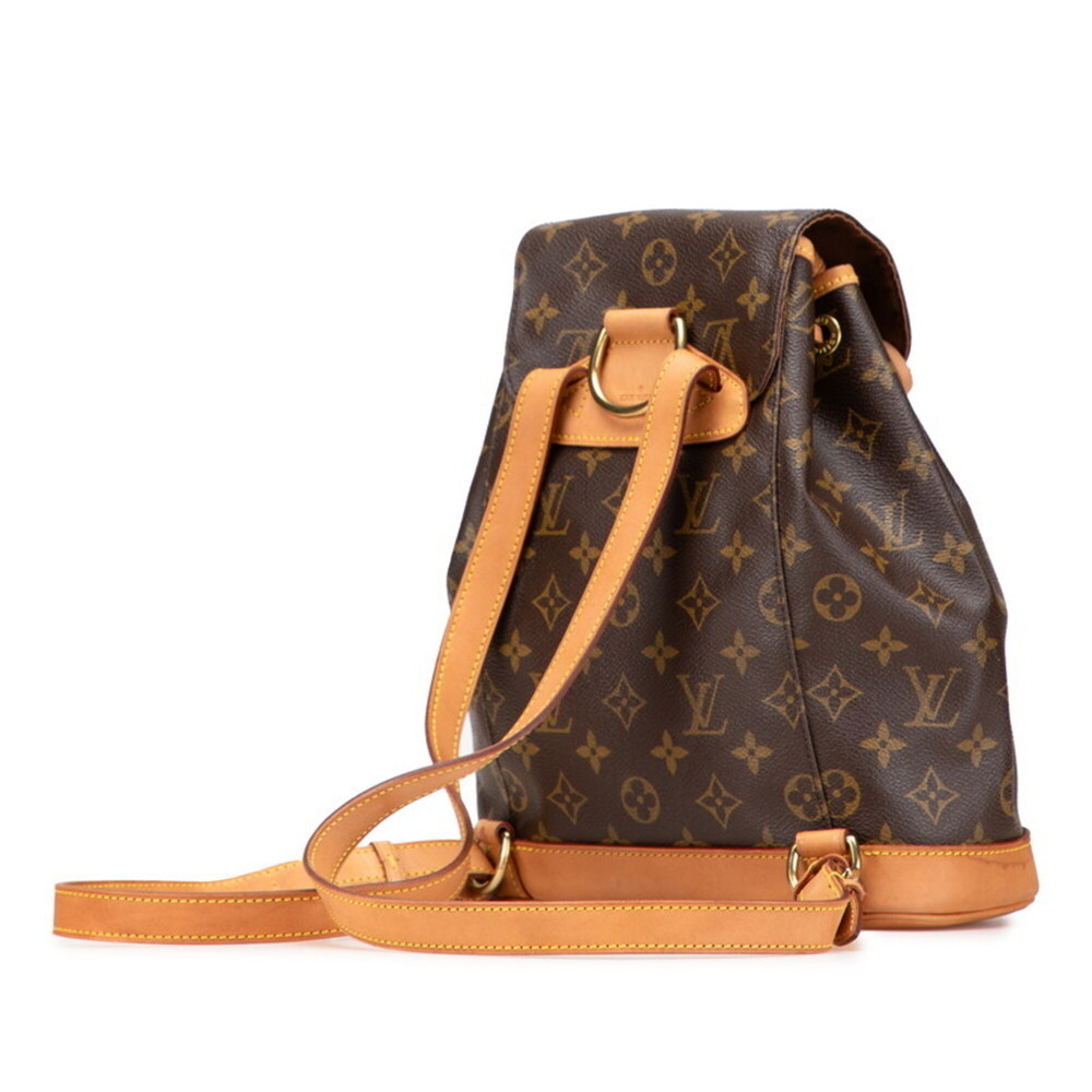 LOUIS VUITTON Authentic Brown Monogram Leather Backpack - Picture 2 of 11